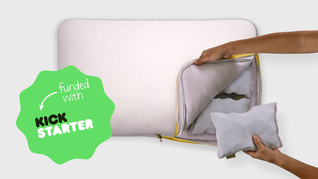 The Twilla Adjustable Pillow product launch, successfully funded on Kickstarter.