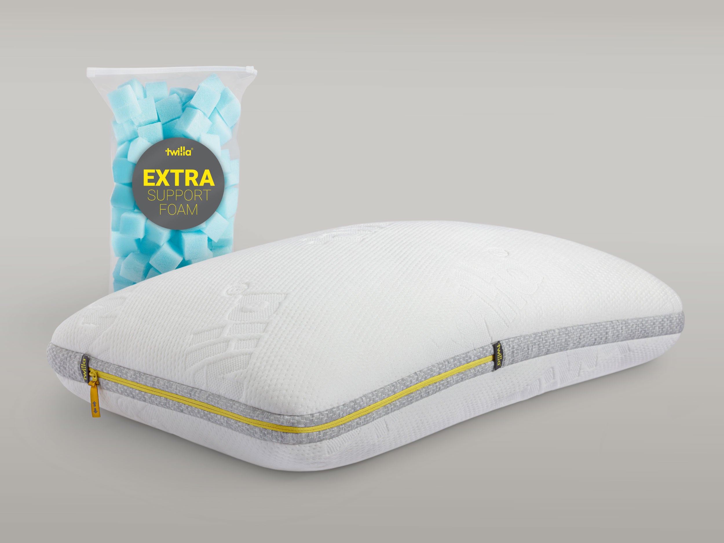 Twilla Pillow, Front, Best Custom Pillow for Neck Support, Pain Relief, Back and Side Sleepers.